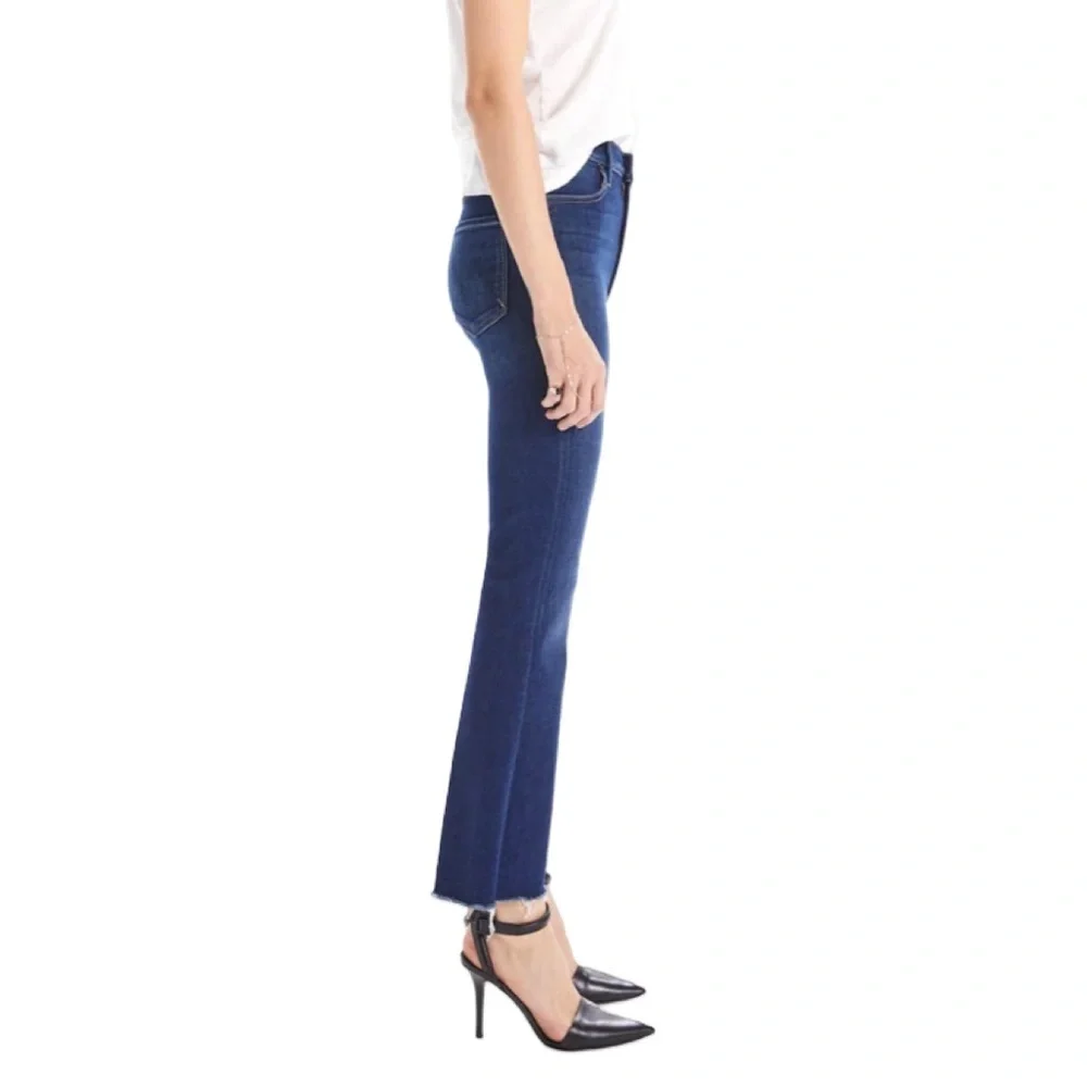 MOTHER The Hustler Ankle Fray in Home Movies Medium Blue Wash Size 27